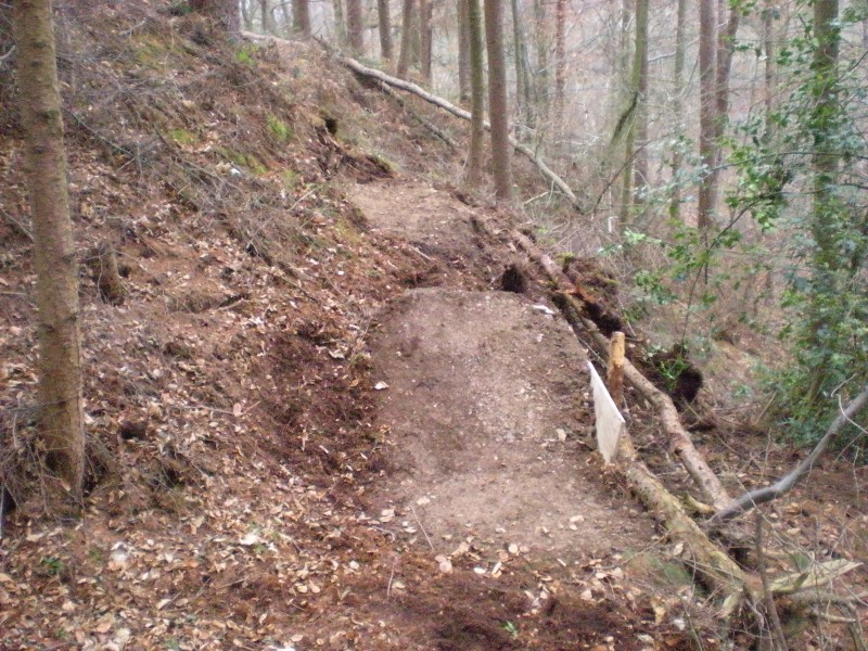 New step up and dug a landing into the hill built today