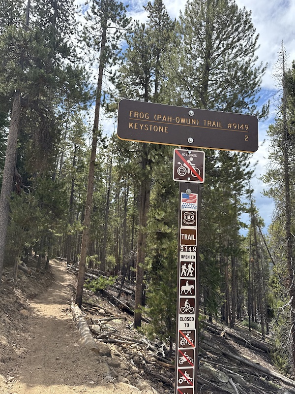 Frog (PAH-QWUN) Trail Mountain Biking Trail - Keystone, CO