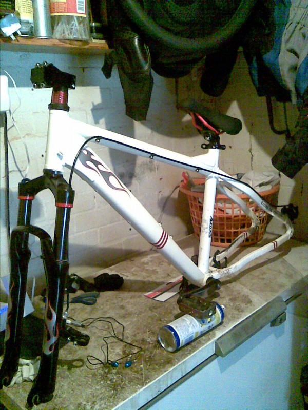 new headset, stem, and flame stickers and seat, just need new wheels and tyres!, rest of the bike will be uploaded soon!.