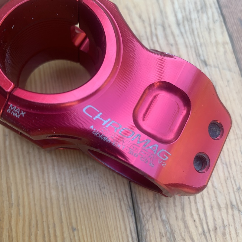 Chromag Ranger red ano 31.8 x 40mm stem (1382) For Sale