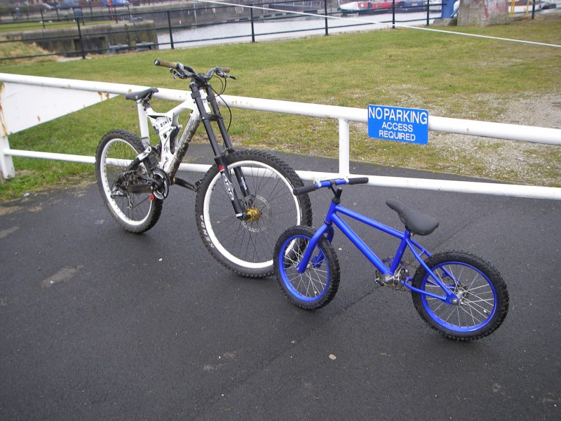 My bike (left, proceed vrc)and johns mini bike