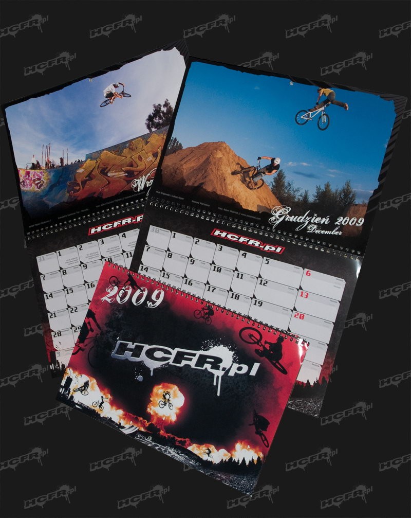 If you still haven't picked up your calendar for 2k9, we've got something just for you. HCFR is pround to present its 2k9 wall callendar. The most amazing photos from best photographers, shoot on unique locations in Poland, printed on hq  paper in 2x24x34cm format. 12 full color pages and extra space in calendarium for all your bike notes and weekend riding schedule with your dudes