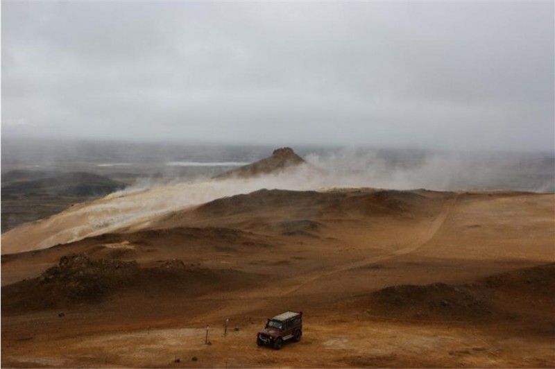Our Land Rover by the Geothermal Area