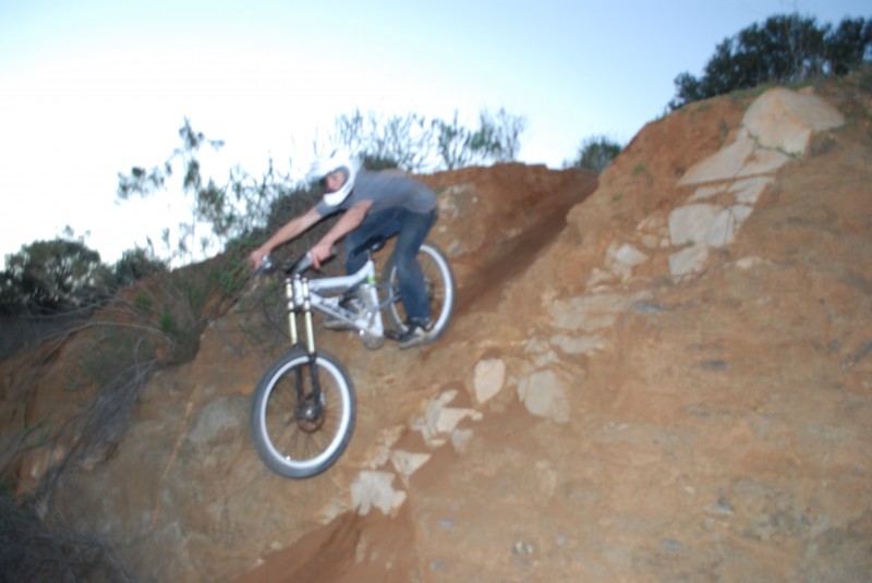 Me and Jesse riding and building some new cliff drops