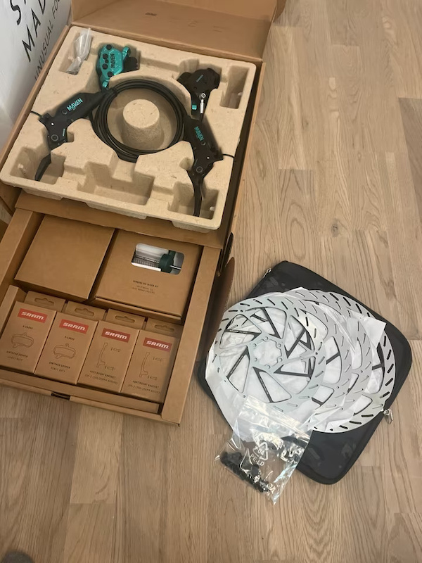 Kit Frein Sram Maven Ultimate Stealth 4-Piston – Édition Limitée Teal 2025 (Avant, Arrière + Rotors)