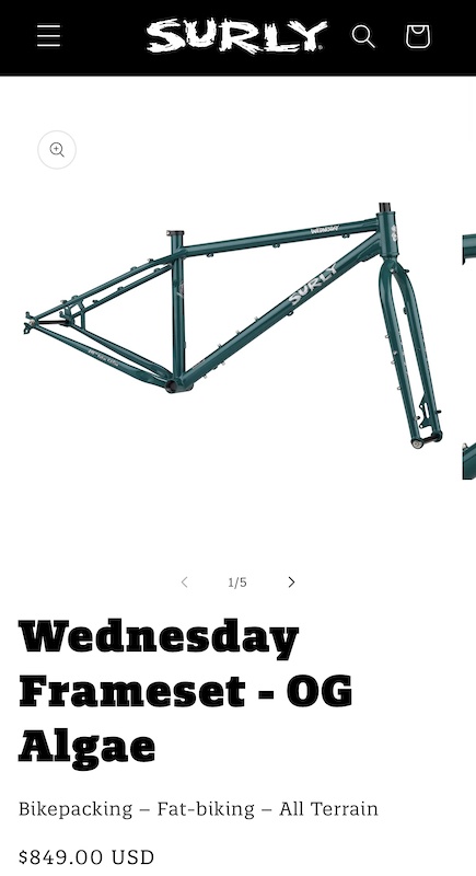 2026 Surly Wednesday frame - NEW! For Sale