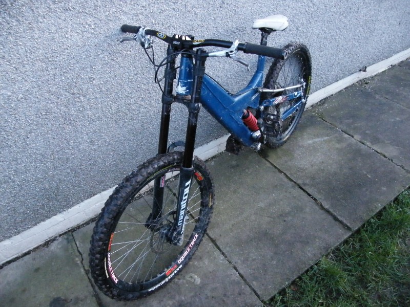my PDC dh one, going to get new front wheel, forks, seat and a crankset soon and it'l be done, then a spray job hopefully.