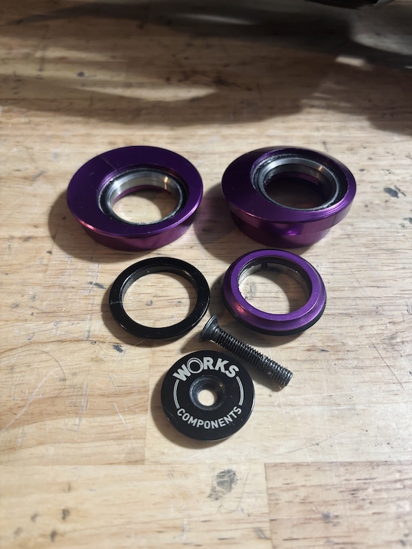 Works Components Headset Works Components 1 1/8 Reach Adjust Headset Purple For Sale