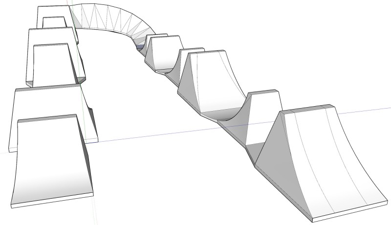 My dirt jumps sketch with Sketchup 7