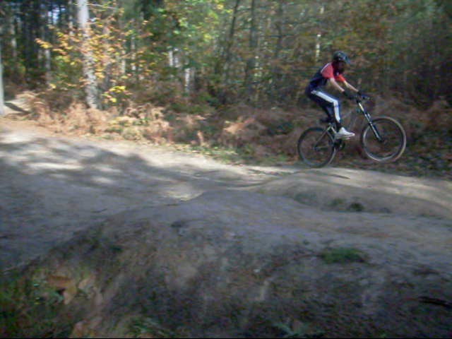 off the small table-top at the bedgebury downhill course