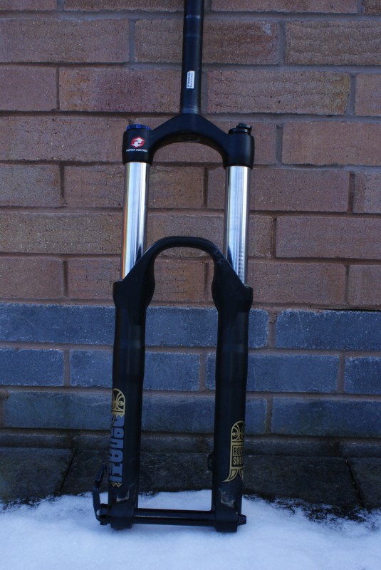 my new 08 Rockshox domains. 115mm to 160mm travel.