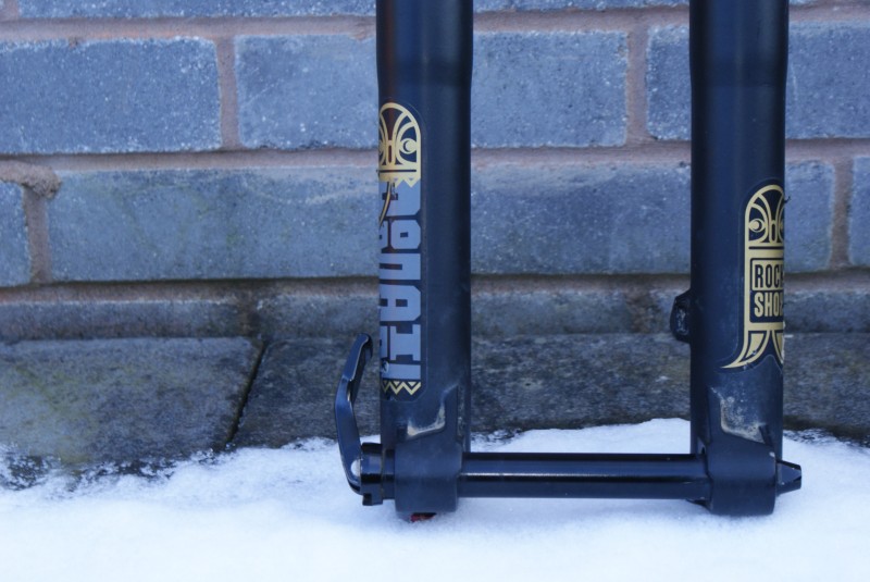 my new 08 Rockshox domains. 115mm to 160mm travel.
