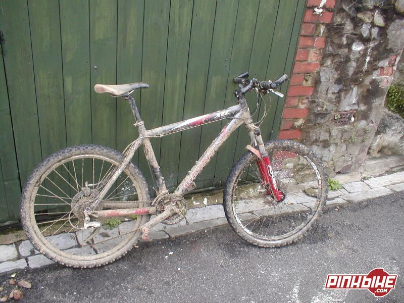 This is the state of my bike after riding the Skyline Trail at Afan Argoed, South Wales.