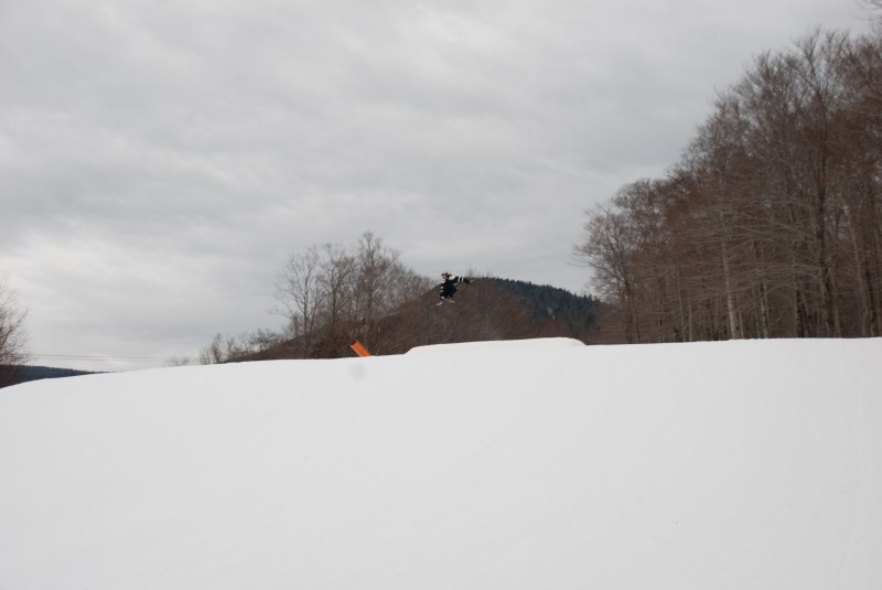 me hitting some of the smaller jumps, cuz they closed of the big ass mother fucker for a photo shoot, for jeep, and roam
