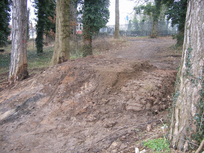 The council flattened the old jump that was here. But have now dump more mud so we can build it up again.......