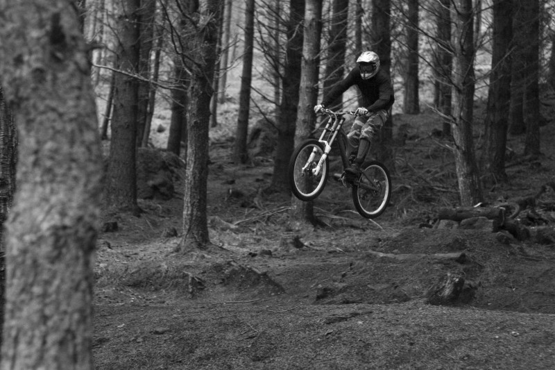 25ft road gap black &amp; white. Photo by Aidan Purcell
