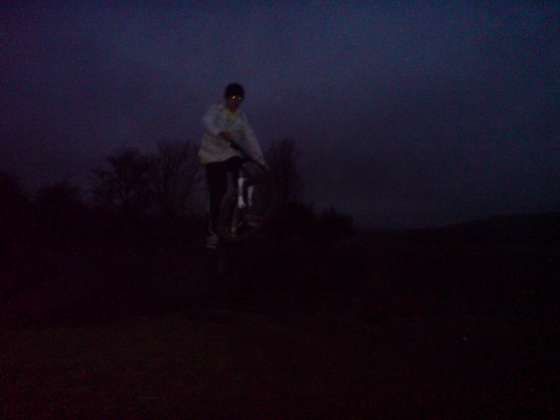 dark pic of andrew sending the small step up.
