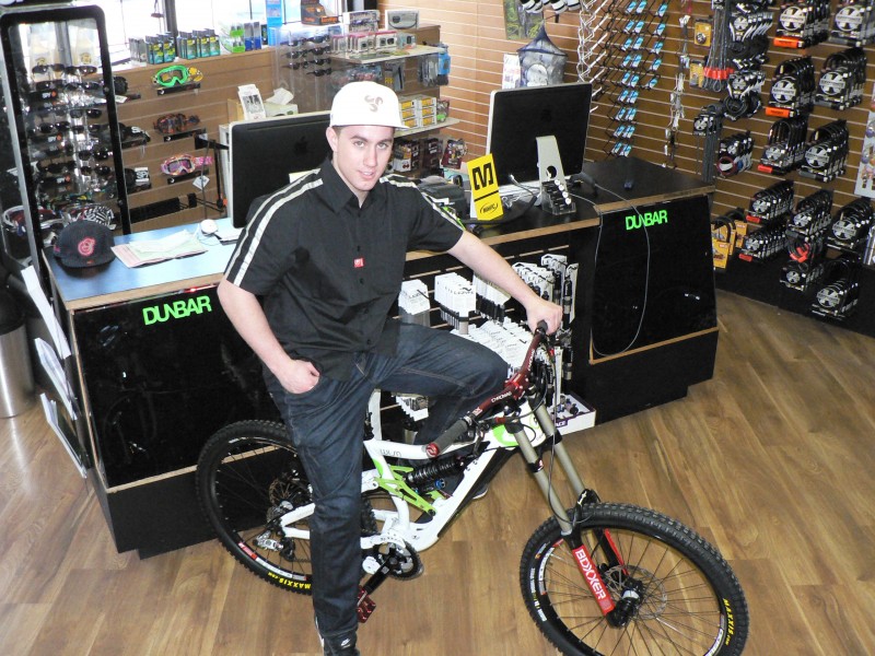 Andrew with his new Devinci Wilson. - press release photo.