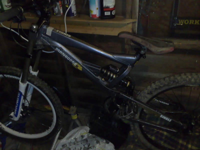 the mongoose black diamond now with boxxers and a spank subrosa and hope pro 2