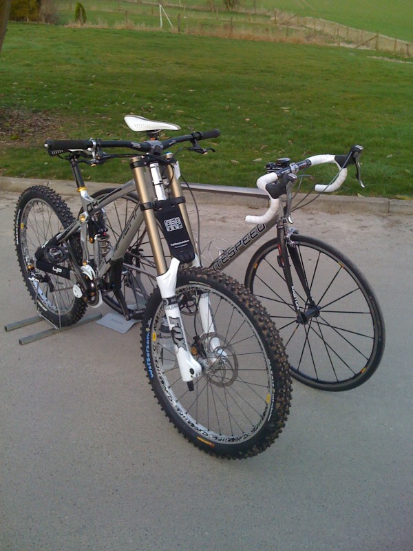 My Lapierre DH920 and a mates Litespeed Icon Ti