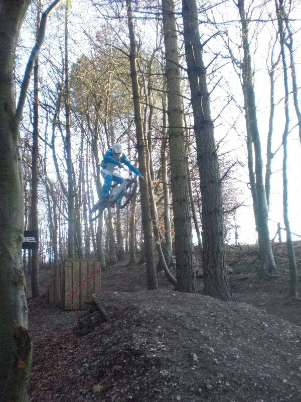 riding ladder ally at the ukbikepark