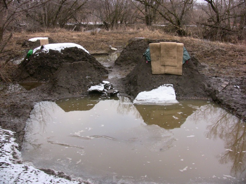 Jumps now flooded from all the rain/snow melting, should dry up in a month or so