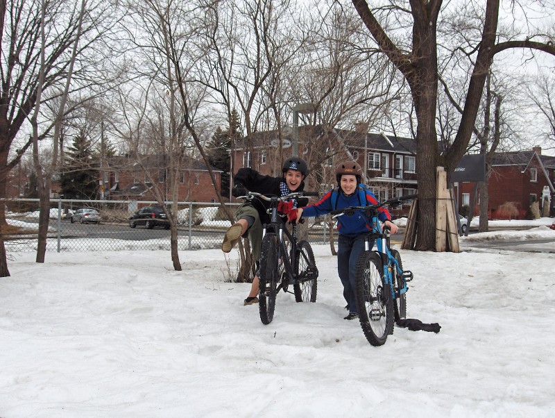 Just out ridin' locally in March.  Snow does not stop us.