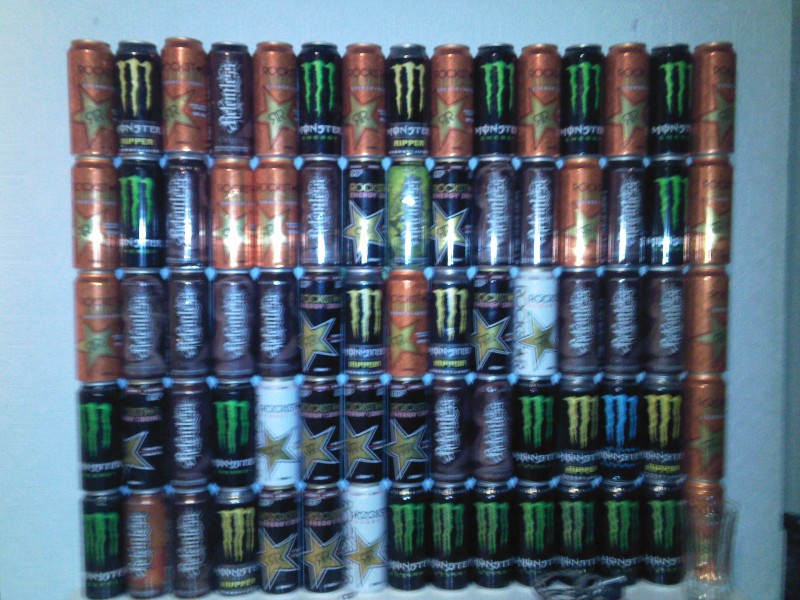 my collection of can so far! and before you say it...i'm not going to die yet!!!!