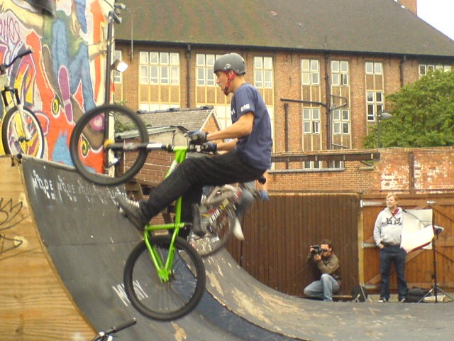 I have some video of Lance busting out a flare on these ramps, awesome, look at him now