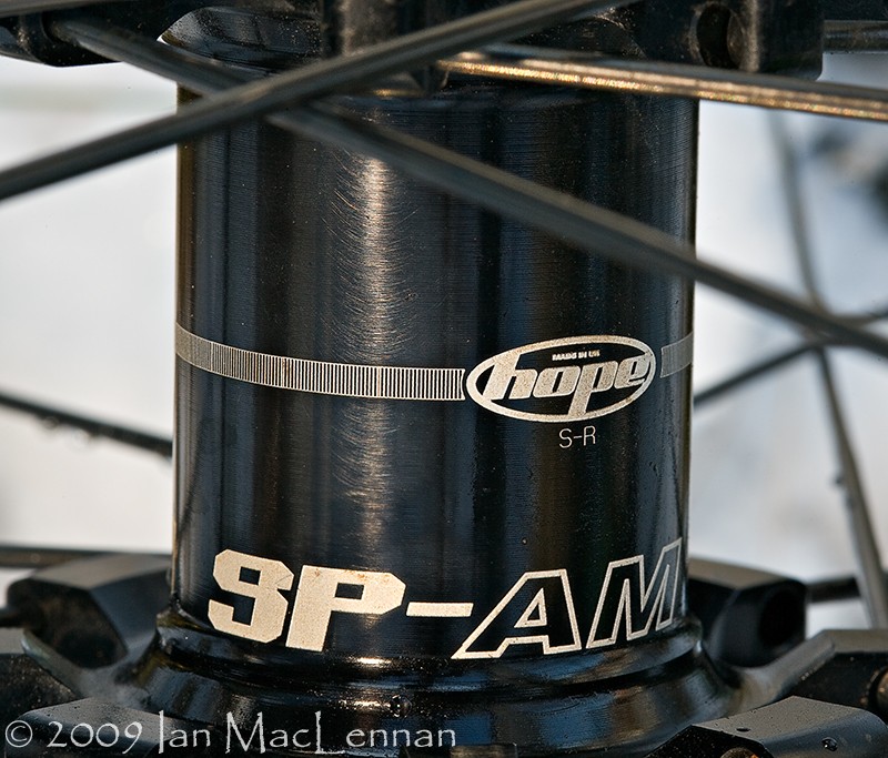 Hope components fitted to Empire team bike for Pinkbike test.  Pics by Ian MacLennan.