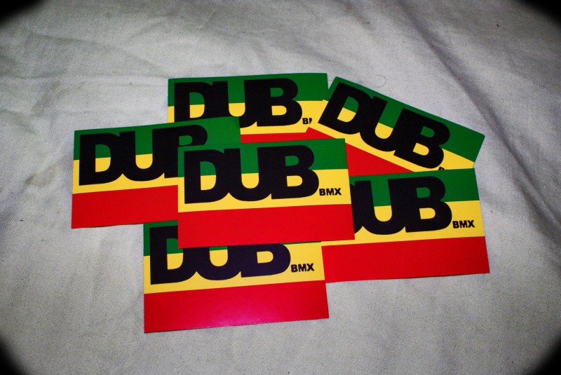 Go me. I got stickers from DUB BMX -- Put one on my door, a couple round school and some at Creation