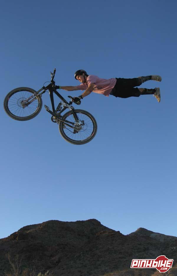 Cam McCaul goes off, Interbike Outdoor Demo 2004.