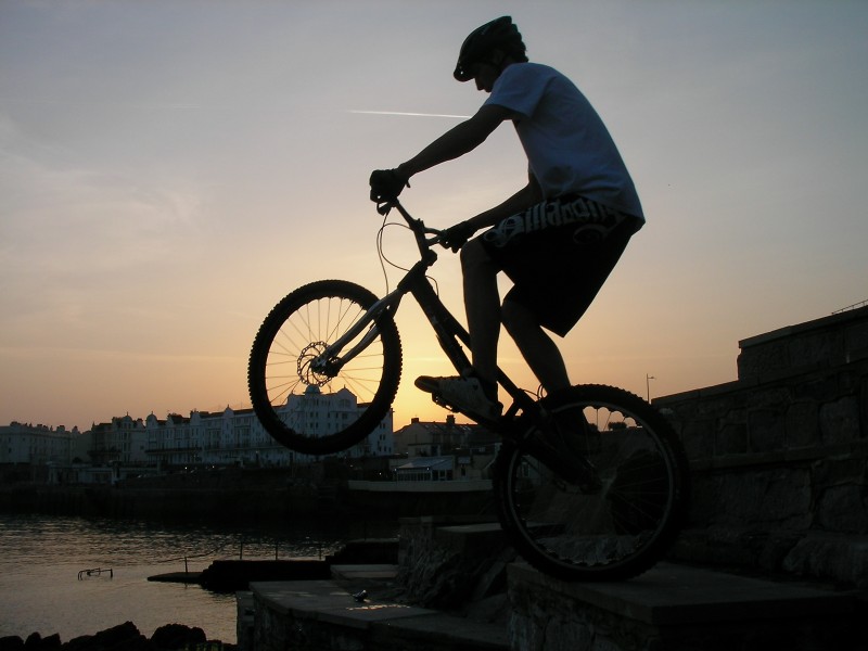backwheel against the sunset
