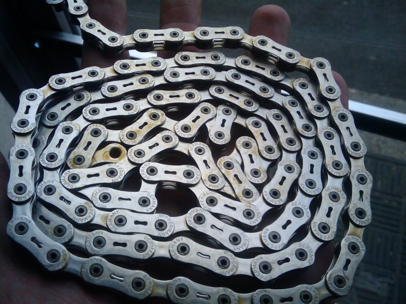 Wippermann stainless/nickel SL chain to replace exploded xtr.  990 cassette install too