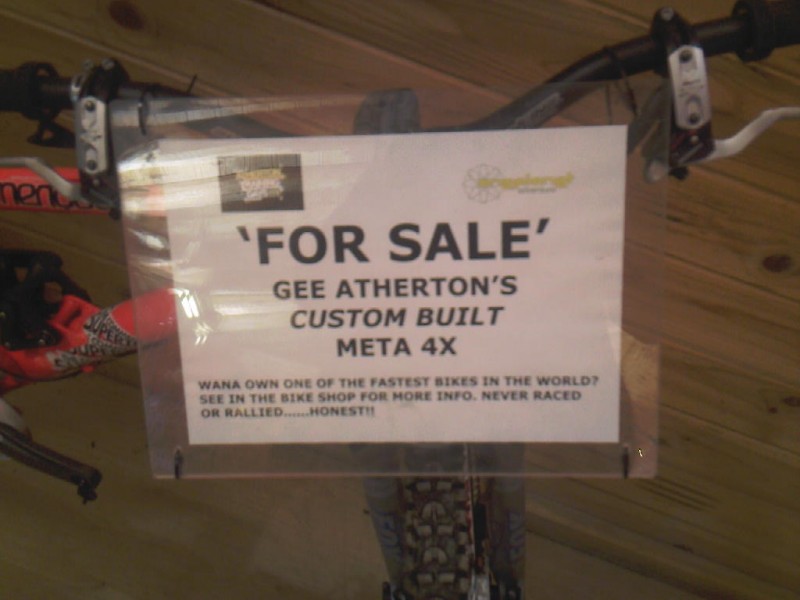 Gee Atherton's Meta 4X for sale