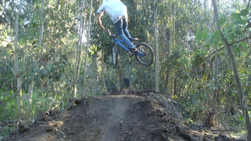 jumping the reshaped hip. Made the take off closer and the landing steeper.