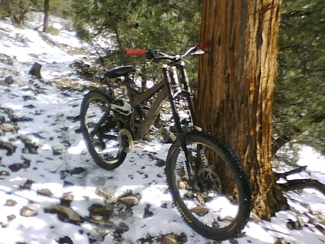 Riding in the snow