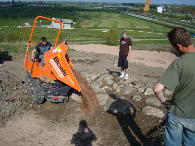 Building the rock garden