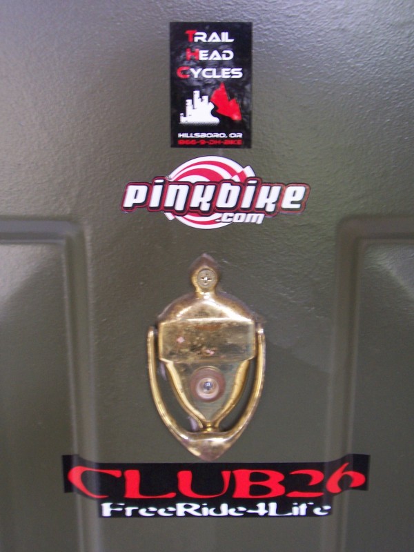 So people know when they get to my place. if you dont see the stickers you have the wrong door..lol..