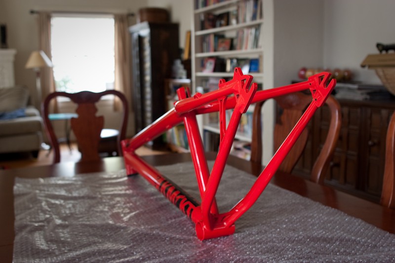 2009 Black Market Riot frame in red. Brand new, got it at more or less half off.