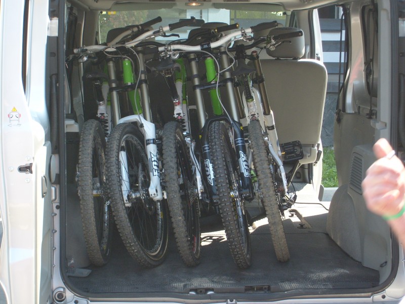 Bikes in the van ready to rip