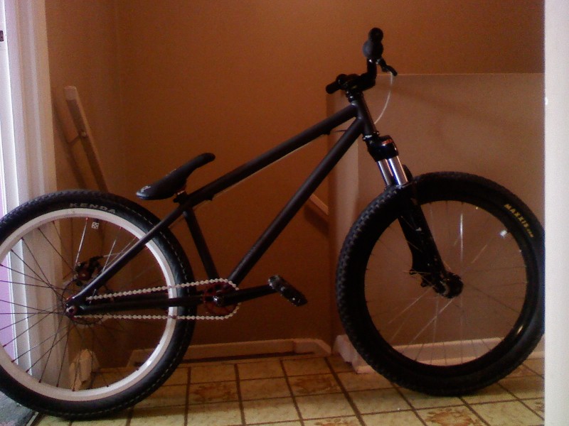 bike with old bars on with black pcs and black grips