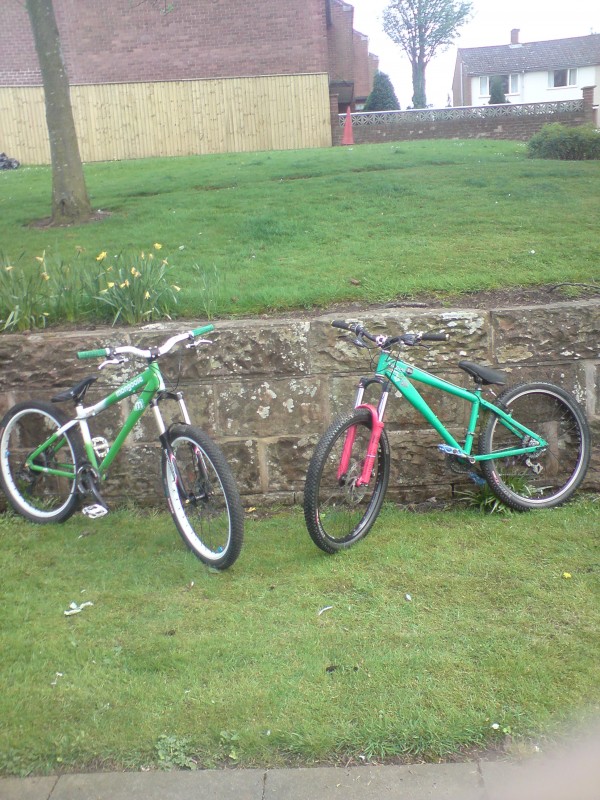 my bike (left) robs bike (right)