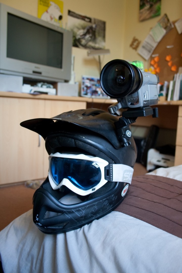 Loz's New Helmet Cam - With Canon MVX330i + Fish Eye - Cubed Square Photography - Laurence CE