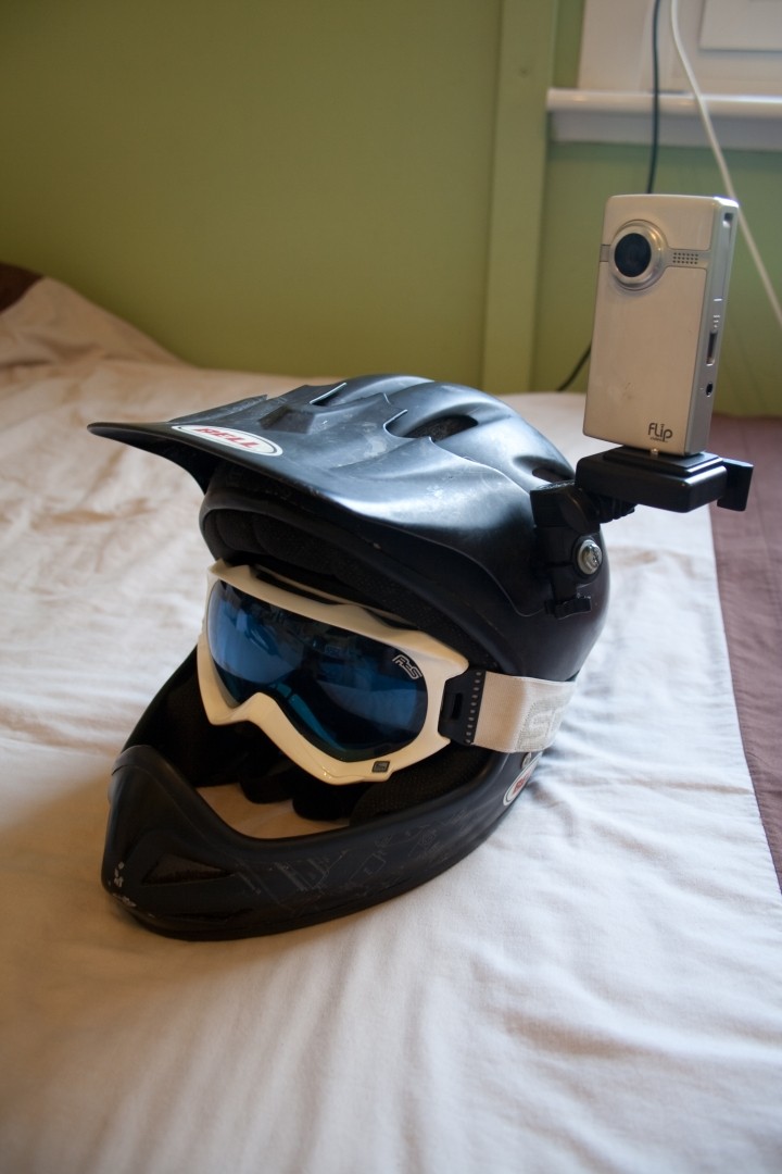 Loz's New Helmet Cam - With Small Flip Video Cam - Cubed Square Photography - Laurence CE