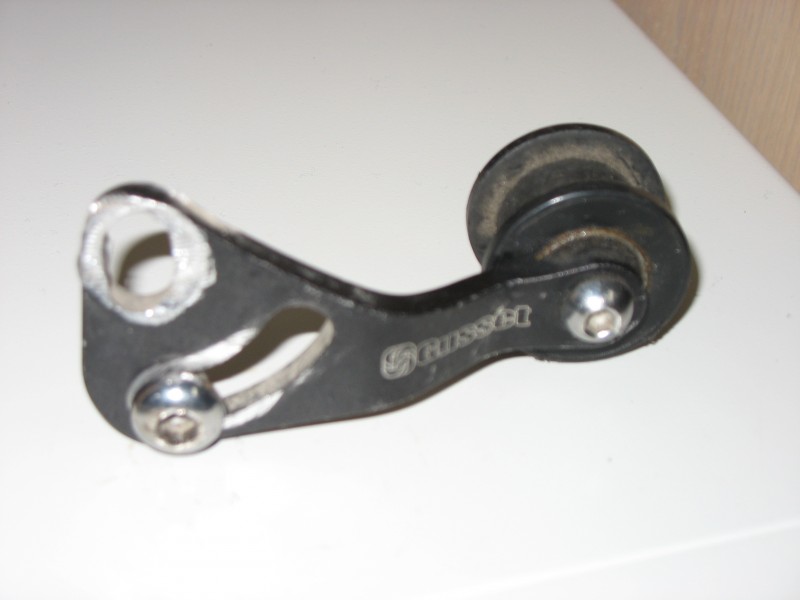 Gusset chain tensioner everything needed to ride, some clamp damage, but nothing structural.