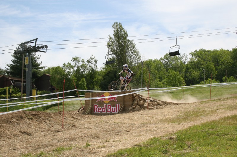 Pro practice on the Red Bull jump.