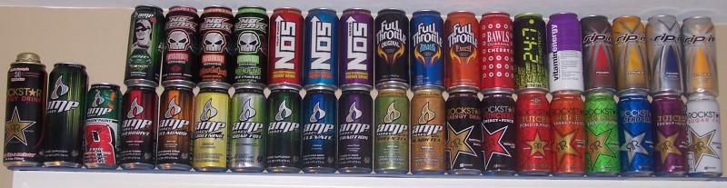 most of my energy drinks