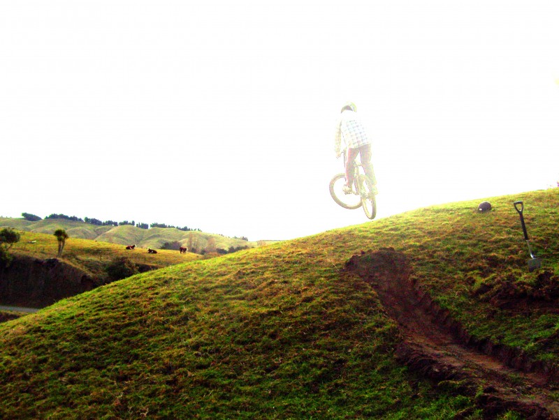 Me jumping over the hill. Edited