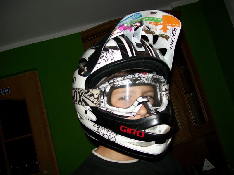 in my new helmet and gogles
